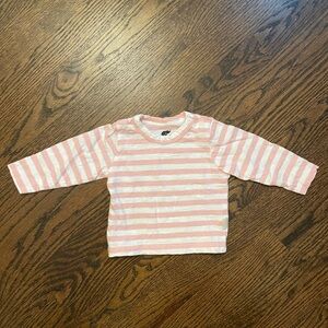 Monica + Andy Striped Pink and White Kids Shirt